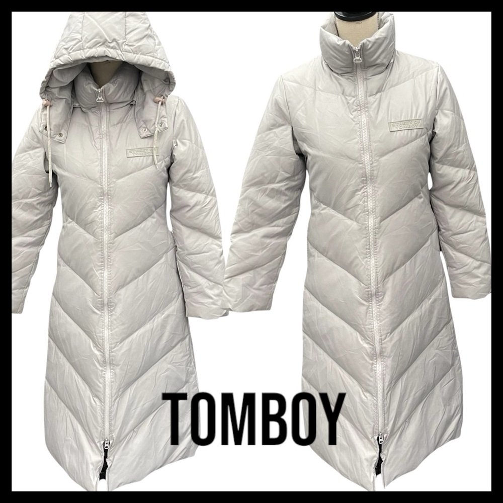 Tomboy (Korea) Light Silver Grey Long Parka Puffer Jacket Coat (XS/S)
